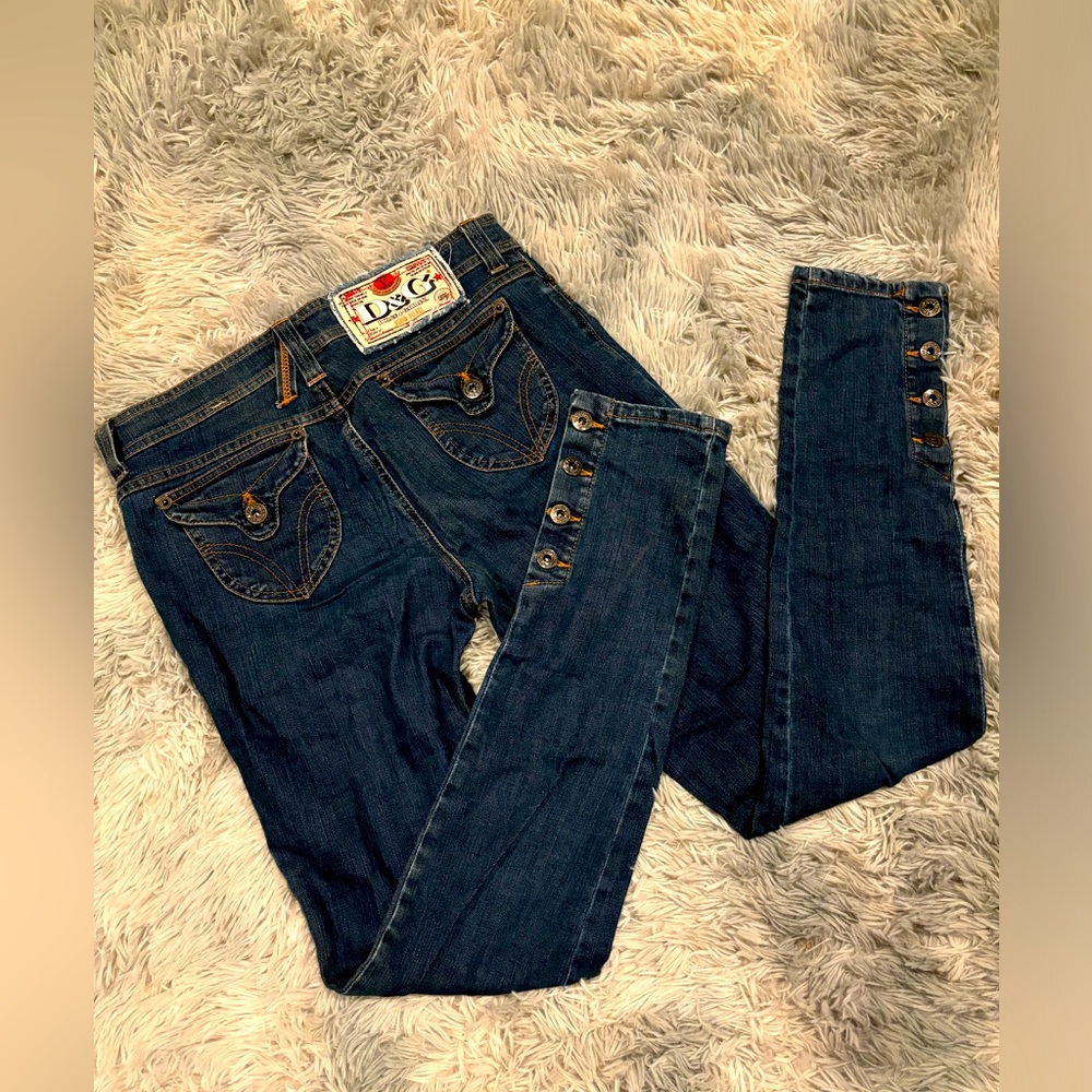 Sexy D&G WONDER Dolce $ Gabbana Very Tight Low Rise Jeans SZ 28 They are Fire!